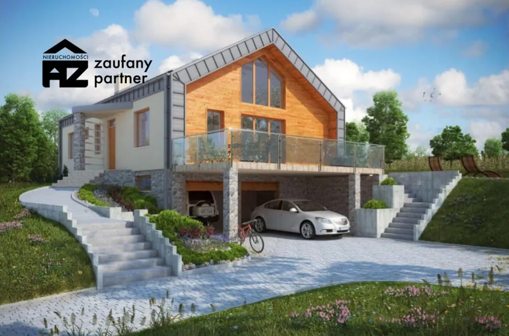 Duży dom w&nbsp;stanie surowym na&nbsp;dzialce 16,5 ara